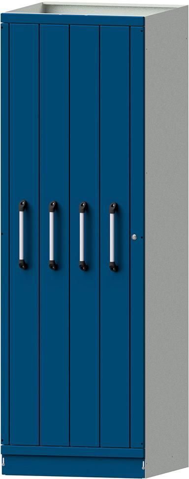 Anke Vertikalauszugschrank 720 x 2200 mm RAL 7035 5012 mit 4 Vertikalwannen Produktbild Anke Vertikalauszugschrank 720 x 2200 mm RAL 7035 5012 mit 4 Vertikalwannen