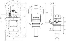 FS Hebetechnik Anschlagwirbel GK 10 mit Spannbügel Tragfähigkeit 630 kg M10 x 15 mm Produktbild FS Hebetechnik Anschlagwirbel GK 10 mit Spannbügel Tragfähigkeit 630 kg M10 x 15 mm bild 2