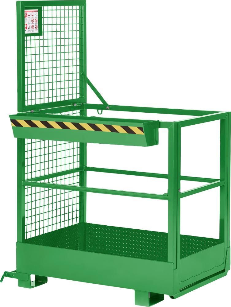 RR Arbeitskorb Typ RAK Slim 800 x 1200 x 1900 mm Traglast 300 kg gelbgrün Produktbild RR Arbeitskorb Typ RAK Slim 800 x 1200 x 1900 mm Traglast 300 kg gelbgrün