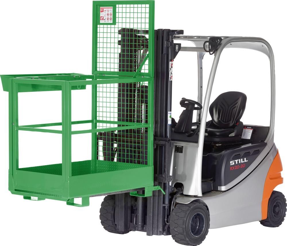 RR Arbeitskorb Typ RAK Slim 800 x 1200 x 1900 mm Traglast 300 kg gelbgrün Produktbild RR Arbeitskorb Typ RAK Slim 800 x 1200 x 1900 mm Traglast 300 kg gelbgrün bild 2