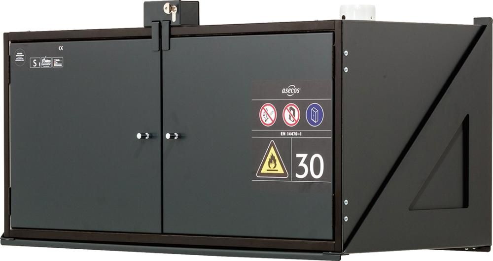 Asecos Sicherheitsschrank Typ 30 zur Wandmontage mit Schloss RAL 7016 Produktbild Asecos Sicherheitsschrank Typ 30 zur Wandmontage mit Schloss RAL 7016 bild 2