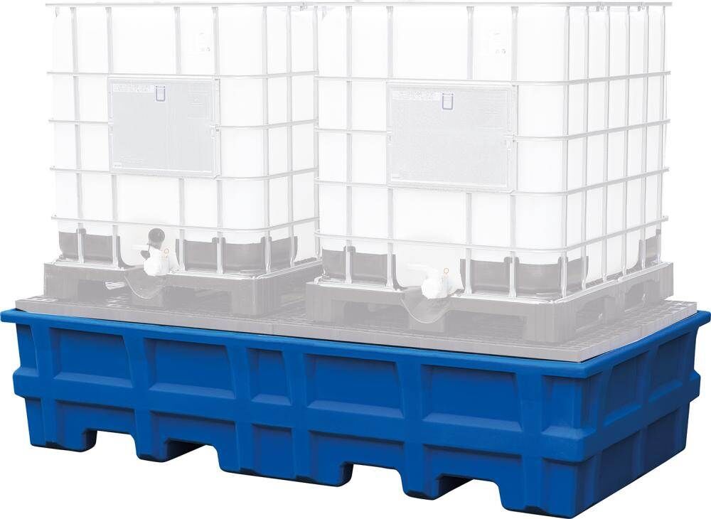 Asecos IBC Station PE mit PE Gitterrost 2480 x 1320 x 610 mm Produktbild Asecos IBC Station PE mit PE Gitterrost 2480 x 1320 x 610 mm