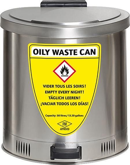 Asecos Putztuch und Sammelbehälter Edelstahl 50 Liter Produktbild Asecos Putztuch und Sammelbehälter Edelstahl 50 Liter