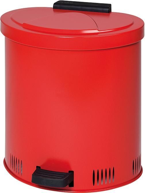 Asecos Putztuch Sammelbehälter rot Stahlblech 20 Liter Produktbild Asecos Putztuch Sammelbehälter rot Stahlblech 20 Liter