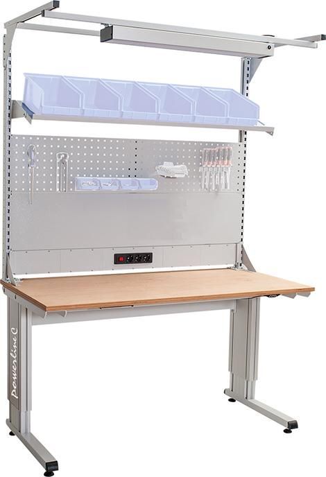 Bedrunka + Hirth Grundtischkombi powerline höhenverstellbar 2000 x 750 x 745 bis 1195 mm Produktbild Bedrunka + Hirth Grundtischkombi powerline höhenverstellbar 2000 x 750 x 745 bis 1195 mm