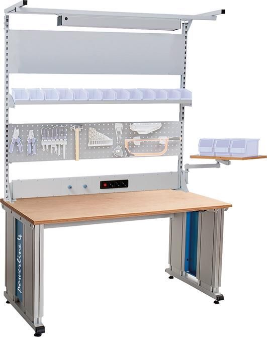 Bedrunka + Hirth Grundtischkombi powerline 1500 x 750 mm Arbeitshöhe verstellbar Produktbild Bedrunka + Hirth Grundtischkombi powerline 1500 x 750 mm Arbeitshöhe verstellbar