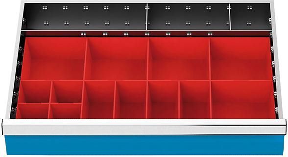 Bedrunka+Hirth Kleinteilekästen Einteilung für Schubladen 680 x 500 mm Produktbild Bedrunka+Hirth Kleinteilekästen Einteilung für Schubladen 680 x 500 mm