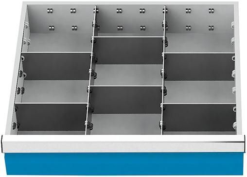 Bedrunka + Hirth Metalleinteilung für Schubladen 450 x 400 mm Produktbild Bedrunka + Hirth Metalleinteilung für Schubladen 450 x 400 mm