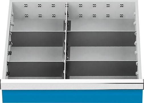 Bedrunka + Hirth Metalleinteilung für Schubladen Fronthöhe 150 mm 450 x 400 mm Produktbild Bedrunka + Hirth Metalleinteilung für Schubladen Fronthöhe 150 mm 450 x 400 mm
