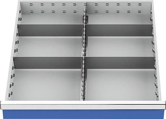 Bedrunka+Hirth Metalleinteilungen für Schubladen Fronthöhe 150 mm Innen 600 x 600 mm Produktbild Bedrunka+Hirth Metalleinteilungen für Schubladen Fronthöhe 150 mm Innen 600 x 600 mm