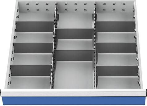 Bedrunka+Hirth Schlitztrennwände für Schubladen Fronthöhe 100 mm Innenmaß 600 x 600 mm Produktbild Bedrunka+Hirth Schlitztrennwände für Schubladen Fronthöhe 100 mm Innenmaß 600 x 600 mm