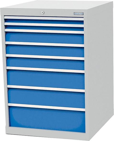 Bedrunka+Hirth Schubladenschrank 8 Schubladen 705 x 736 x 1019 mm blau grau Produktbild Bedrunka+Hirth Schubladenschrank 8 Schubladen 705 x 736 x 1019 mm blau grau