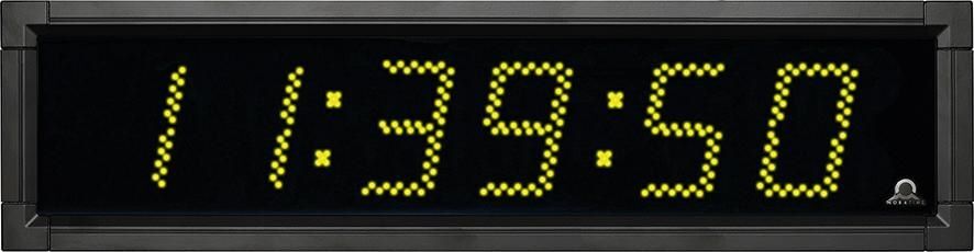 Bürk Mobatime Außen LED Funkuhr digetal gelbe leuchtstarke 750 x 60 x 191 mm Produktbild Bürk Mobatime Außen LED Funkuhr digetal gelbe leuchtstarke 750 x 60 x 191 mm