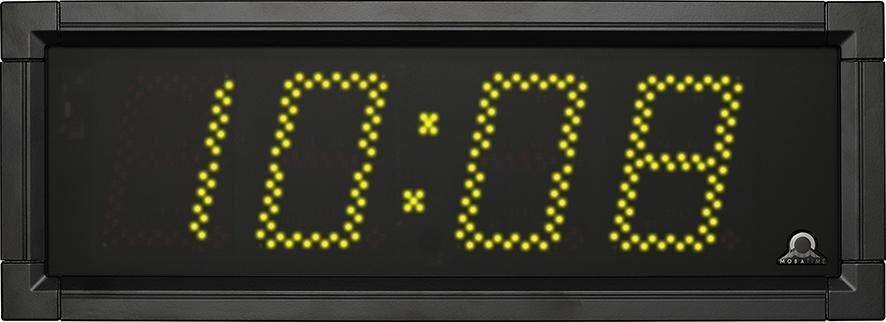 Bürk Mobatime LED Digitaluhr gelb 530 x 85 x 191 mm Produktbild Bürk Mobatime LED Digitaluhr gelb 530 x 85 x 191 mm