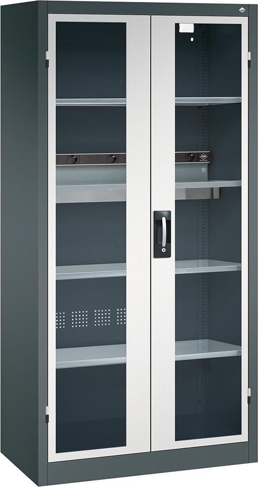CP Akkuladeschrank BASIC Sichtfenstertüren Maße 1950 x 930 x 500 mm Produktbild CP Akkuladeschrank BASIC Sichtfenstertüren Maße 1950 x 930 x 500 mm
