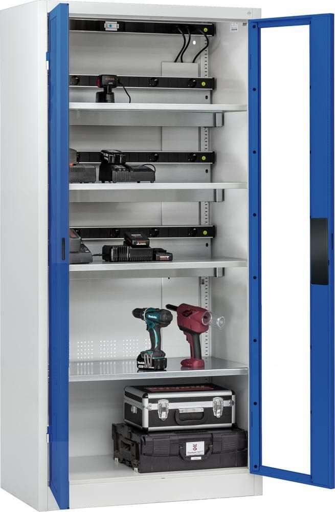 C+P Akkuladeschrank Serie 89 Maße 1950 x 930 x 500 mm Flügeltüren Produktbild C+P Akkuladeschrank Serie 89 Maße 1950 x 930 x 500 mm Flügeltüren