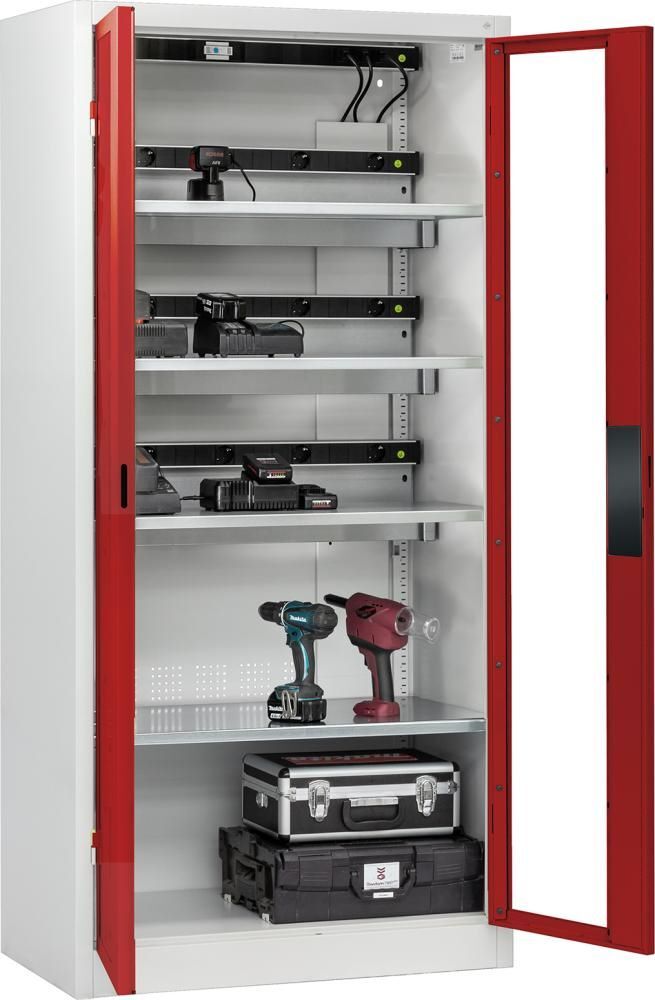 C+P Akkuladeschrank Serie 89 1950 x 930 x 500 mm Türwinkel 180 Grad Produktbild C+P Akkuladeschrank Serie 89 1950 x 930 x 500 mm Türwinkel 180 Grad
