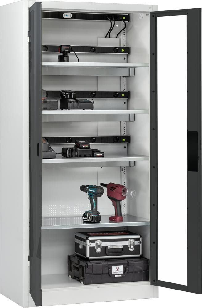 C+P Akkuladeschrank Serie 89 1950 x 930 x 500 mm flexible Einlegeböden Produktbild C+P Akkuladeschrank Serie 89 1950 x 930 x 500 mm flexible Einlegeböden