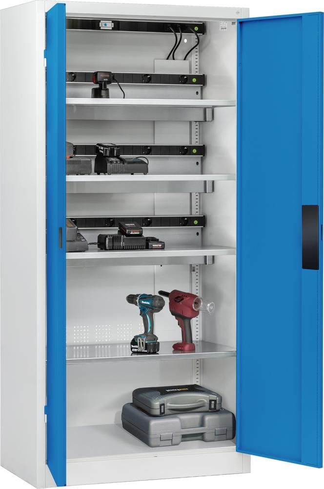 C+P Akkuladeschrank Serie 89 mit 1950 x 930 x 500 mm Griffschloss Produktbild C+P Akkuladeschrank Serie 89 mit 1950 x 930 x 500 mm Griffschloss bild 2