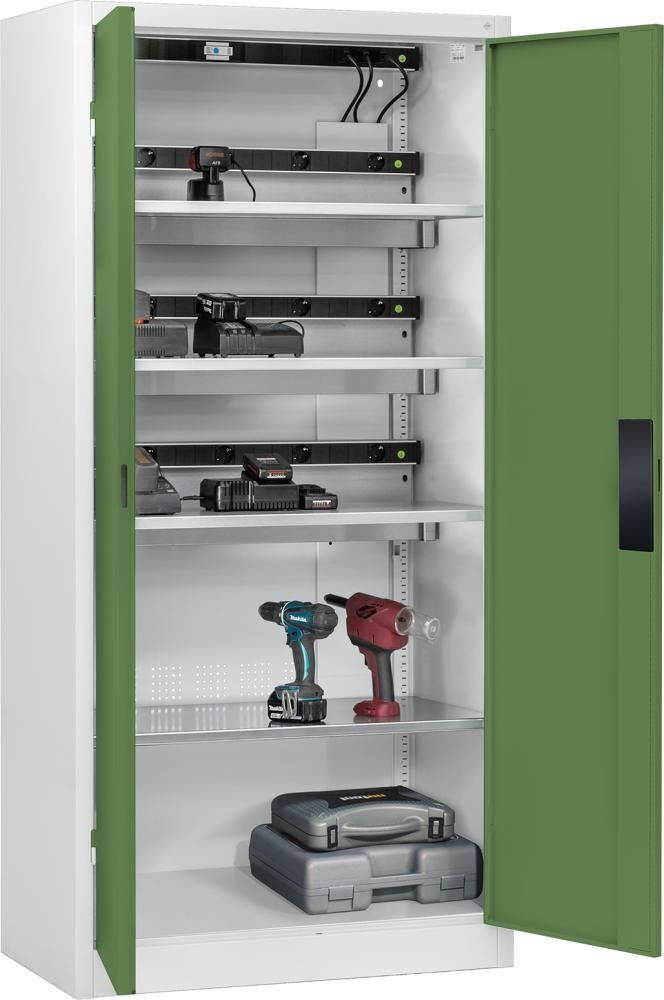 C+P Akkuladeschrank Comfort 89 Vollblechtüren 1950 x 930 x 500 mm Produktbild C+P Akkuladeschrank Comfort 89 Vollblechtüren 1950 x 930 x 500 mm bild 2