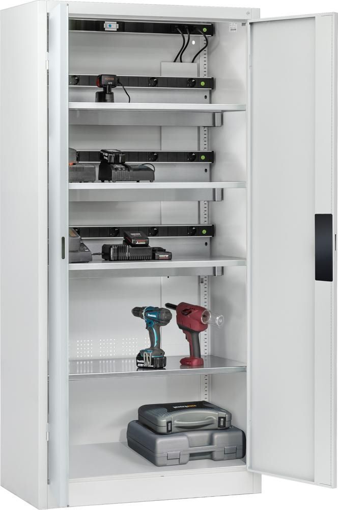 C+P Akkuladeschrank Serie 89 mit den Maßen 1950 x 930 x 500 mm Griffschloss Produktbild C+P Akkuladeschrank Serie 89 mit den Maßen 1950 x 930 x 500 mm Griffschloss bild 2