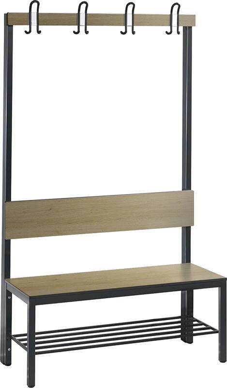 C+P Einseitige Basic Plus Garderobenbank 1000 x 407 x 1650 mm Produktbild C+P Einseitige Basic Plus Garderobenbank 1000 x 407 x 1650 mm