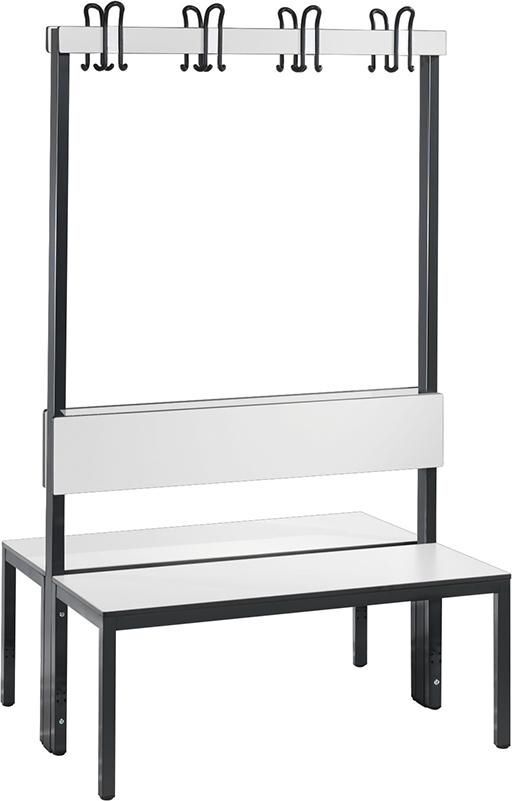C+P Doppelseitige Garderobenbank ohne Schuhrost H 1650 x B 1000 x T 760 mm Produktbild C+P Doppelseitige Garderobenbank ohne Schuhrost H 1650 x B 1000 x T 760 mm