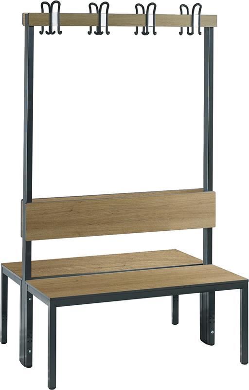 C+P Doppelseitige Garderobenbank ohne Schuhrost H 1650 x B 1000 x T 760 mm Produktbild C+P Doppelseitige Garderobenbank ohne Schuhrost H 1650 x B 1000 x T 760 mm