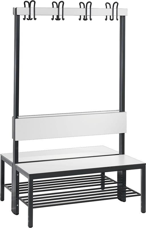 C+P Doppelseitige Garderobenbank mit Schuhrost B x T x H 1000 x 760 x 1650 mm Produktbild C+P Doppelseitige Garderobenbank mit Schuhrost B x T x H 1000 x 760 x 1650 mm