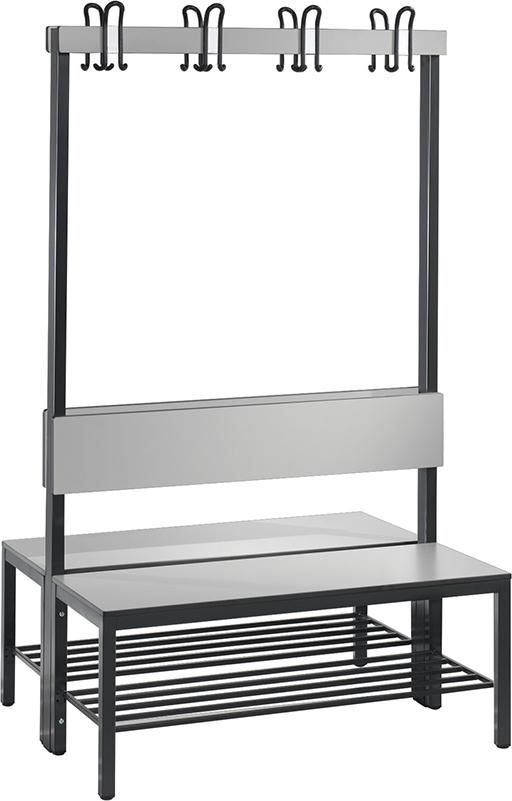 C+P Doppelseitige Garderobenbank mit Schuhrost B x T x H 1000 x 760 x 1650 mm Produktbild C+P Doppelseitige Garderobenbank mit Schuhrost B x T x H 1000 x 760 x 1650 mm