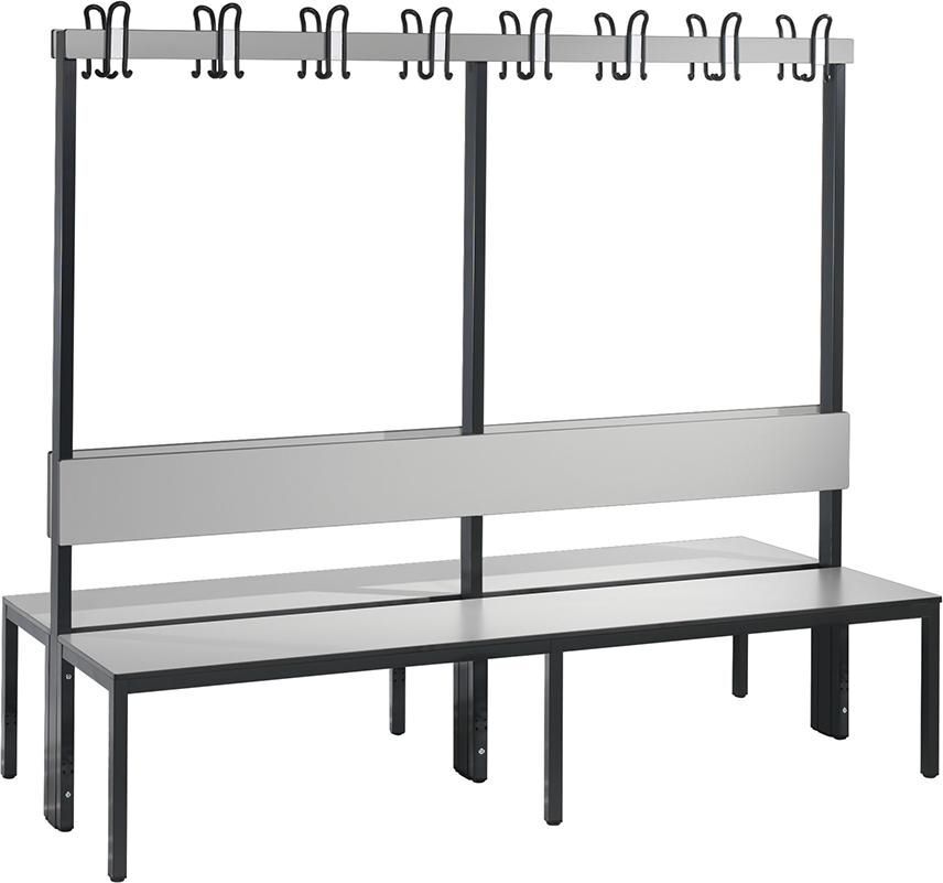 C+P Doppelseitige Garderobenbank Basic Plus B x T x H 1960 x 760 x 1650 mm Produktbild C+P Doppelseitige Garderobenbank Basic Plus B x T x H 1960 x 760 x 1650 mm
