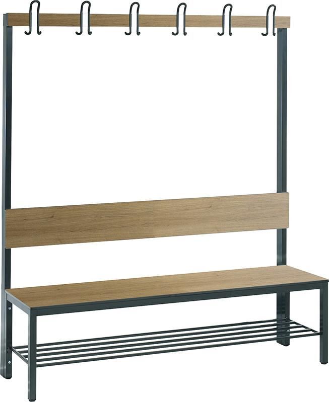 C+P Einseitige Basic Plus Garderobenbank Eiche Breite 1500 mm Produktbild C+P Einseitige Basic Plus Garderobenbank Eiche Breite 1500 mm