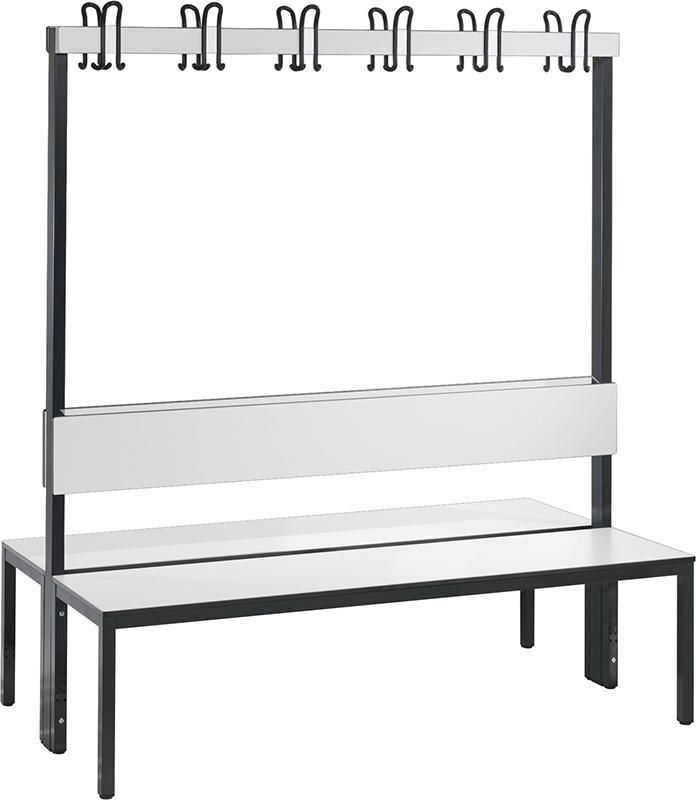 C+P Doppelseitige Garderobenbank ohne Schuhrost 1500 x 760 x 1650 mm Produktbild C+P Doppelseitige Garderobenbank ohne Schuhrost 1500 x 760 x 1650 mm