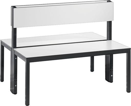 C+P Doppelseitige Sitzbank mit Rückenlehne ohne Schuhrost 1000 x 760 x 796 mm Produktbild C+P Doppelseitige Sitzbank mit Rückenlehne ohne Schuhrost 1000 x 760 x 796 mm