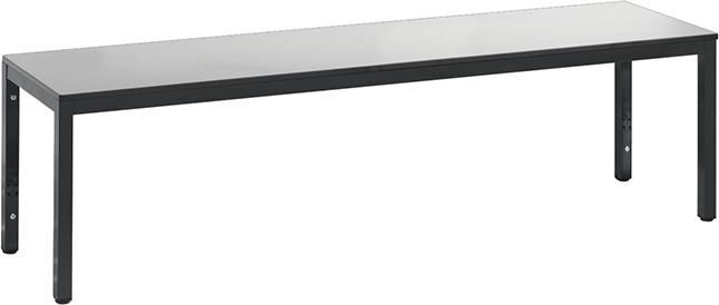 C+P Sitzbank Basic Plus silbergrau B 1500 x T 353 x H 401 mm Produktbild C+P Sitzbank Basic Plus silbergrau B 1500 x T 353 x H 401 mm