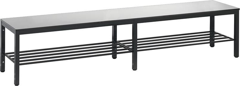 C+P Sitzbank mit Schuhrost silbergrau Breite 1960 mm Produktbild C+P Sitzbank mit Schuhrost silbergrau Breite 1960 mm