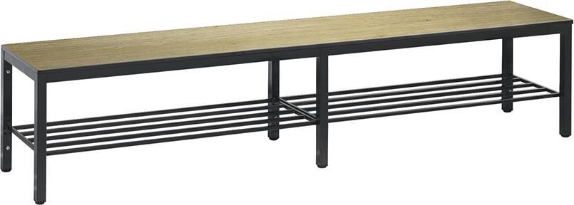 C+P Sitzbank Basic Plus mit Schuhrost Eiche 1960 x 353 x 401 mm Produktbild C+P Sitzbank Basic Plus mit Schuhrost Eiche 1960 x 353 x 401 mm