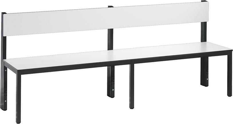 C+P Sitzbank mit Rückenlehne ohne Schuhrost 1960 x 407 x 769 mm Produktbild C+P Sitzbank mit Rückenlehne ohne Schuhrost 1960 x 407 x 769 mm