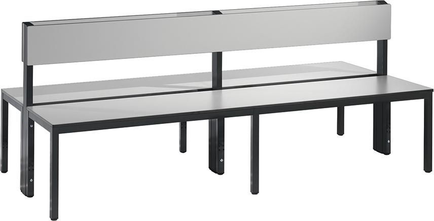 C+P Sitzbank Doppelseitige mit Rückenlehne 1960 x 760 x 796 mm Produktbild C+P Sitzbank Doppelseitige mit Rückenlehne 1960 x 760 x 796 mm