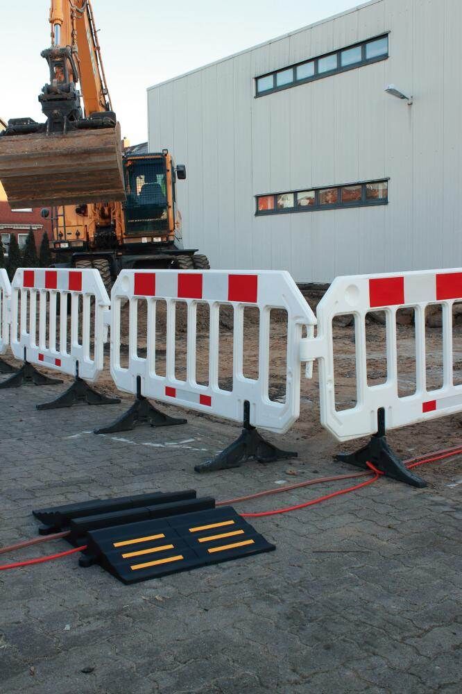 Dancop Absperrgitter HDPE 2000 x 1000 gelb rot weiss Produktbild Dancop Absperrgitter HDPE 2000 x 1000 gelb rot weiss bild 3