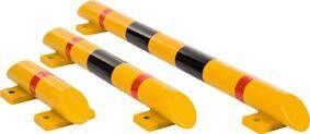 Dancop Rammschutzbalken Kunststoff 1200mm gelb schwarz Durchmesser 80mm Produktbild Dancop Rammschutzbalken Kunststoff 1200mm gelb schwarz Durchmesser 80mm