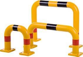 Dancop Rammschutzbügel Kunststoff gelb schwarz 350x1000mm Produktbild Dancop Rammschutzbügel Kunststoff gelb schwarz 350x1000mm