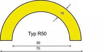Dancop Warn und Schutzprofil Typ R50 1000mm gelb schwarz Dancop Warn und Schutzprofil Typ R50 1000mm gelb schwarz