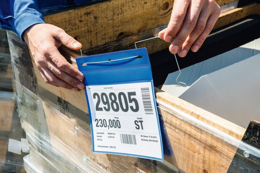 Durable Dokumententasche 297 x 210 mm A4 quer blau mit Drahtbügel Produktbild Durable Dokumententasche 297 x 210 mm A4 quer blau mit Drahtbügel bild 2
