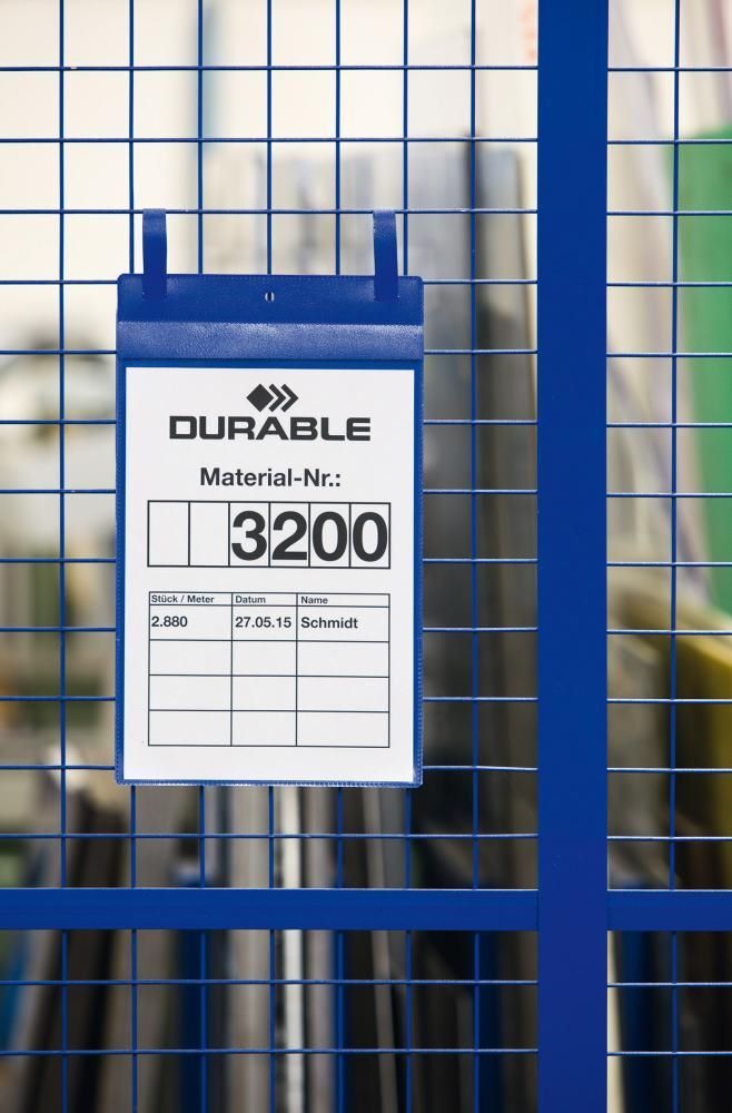 Durable Dokumententasche 297 x 210 mm A4 quer blau mit Drahtbügel Produktbild Durable Dokumententasche 297 x 210 mm A4 quer blau mit Drahtbügel bild 3
