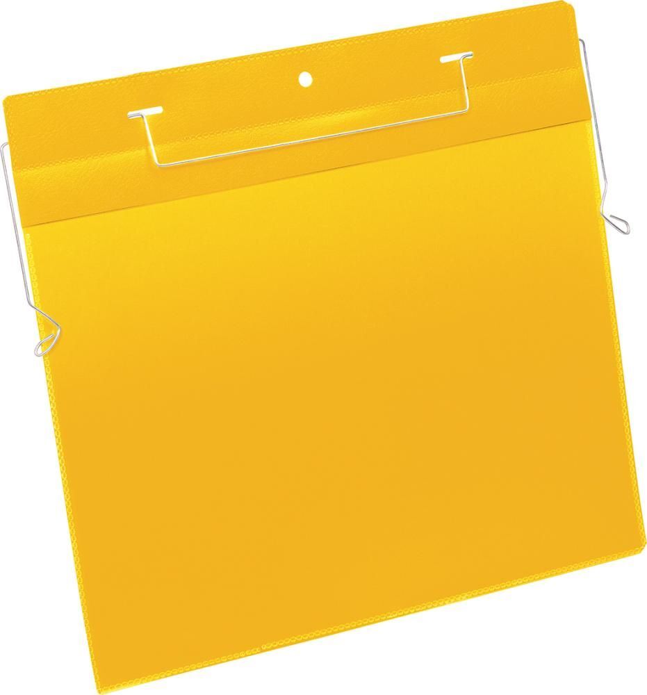 Durable Dokumententasche 297 x 210 mm A4 quer gelb mit Drahtbügel Produktbild Durable Dokumententasche 297 x 210 mm A4 quer gelb mit Drahtbügel