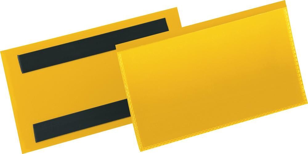 Durable Magnetische Etikettentaschen B x H 150 x 67 mm gelb Produktbild Durable Magnetische Etikettentaschen B x H 150 x 67 mm gelb