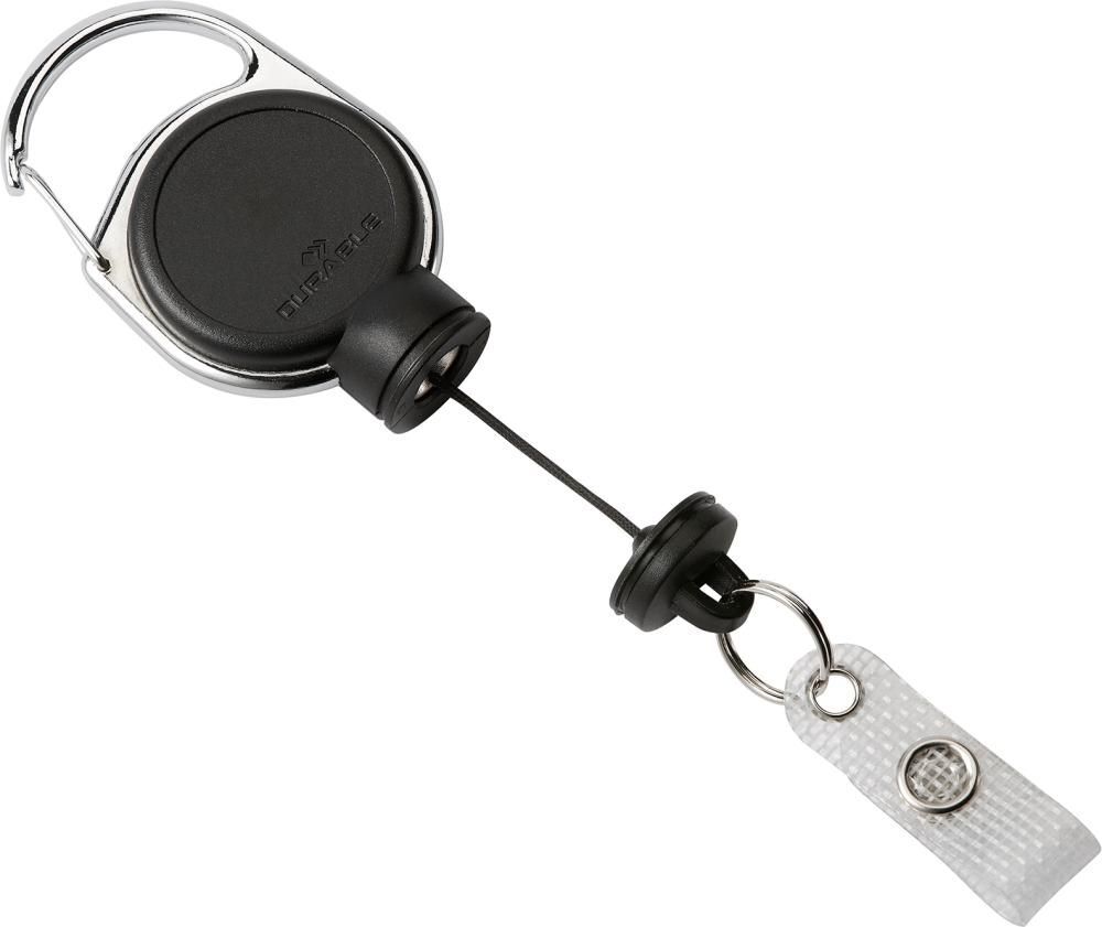DURABLE Schlüsselanhänger Jojo extrastark Bandlänge 60 cm schwarz Produktbild DURABLE Schlüsselanhänger Jojo extrastark Bandlänge 60 cm schwarz