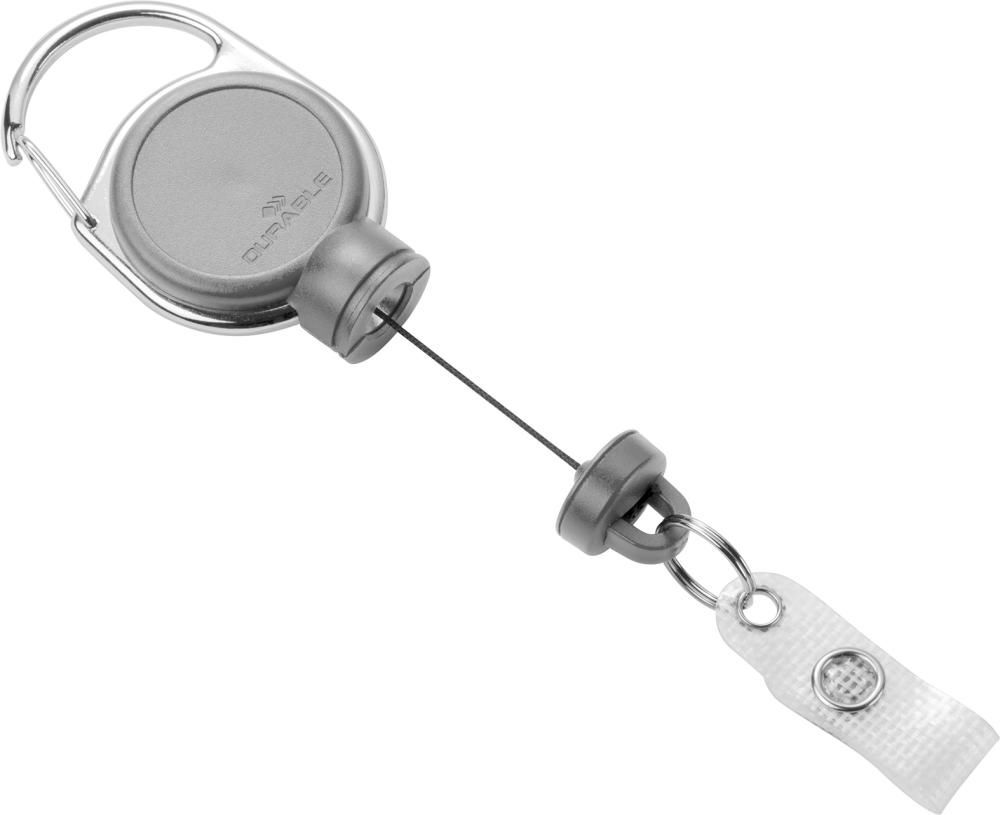 DURABLE Schlüsselanhänger Jojo extrastark silber Bandlänge 60 cm Produktbild DURABLE Schlüsselanhänger Jojo extrastark silber Bandlänge 60 cm bild 2