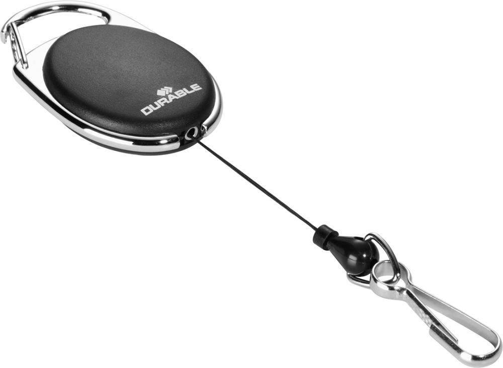 DURABLE Schlüsselanhänger Jojo Style schwarz Bandlänge 80 cm Produktbild DURABLE Schlüsselanhänger Jojo Style schwarz Bandlänge 80 cm